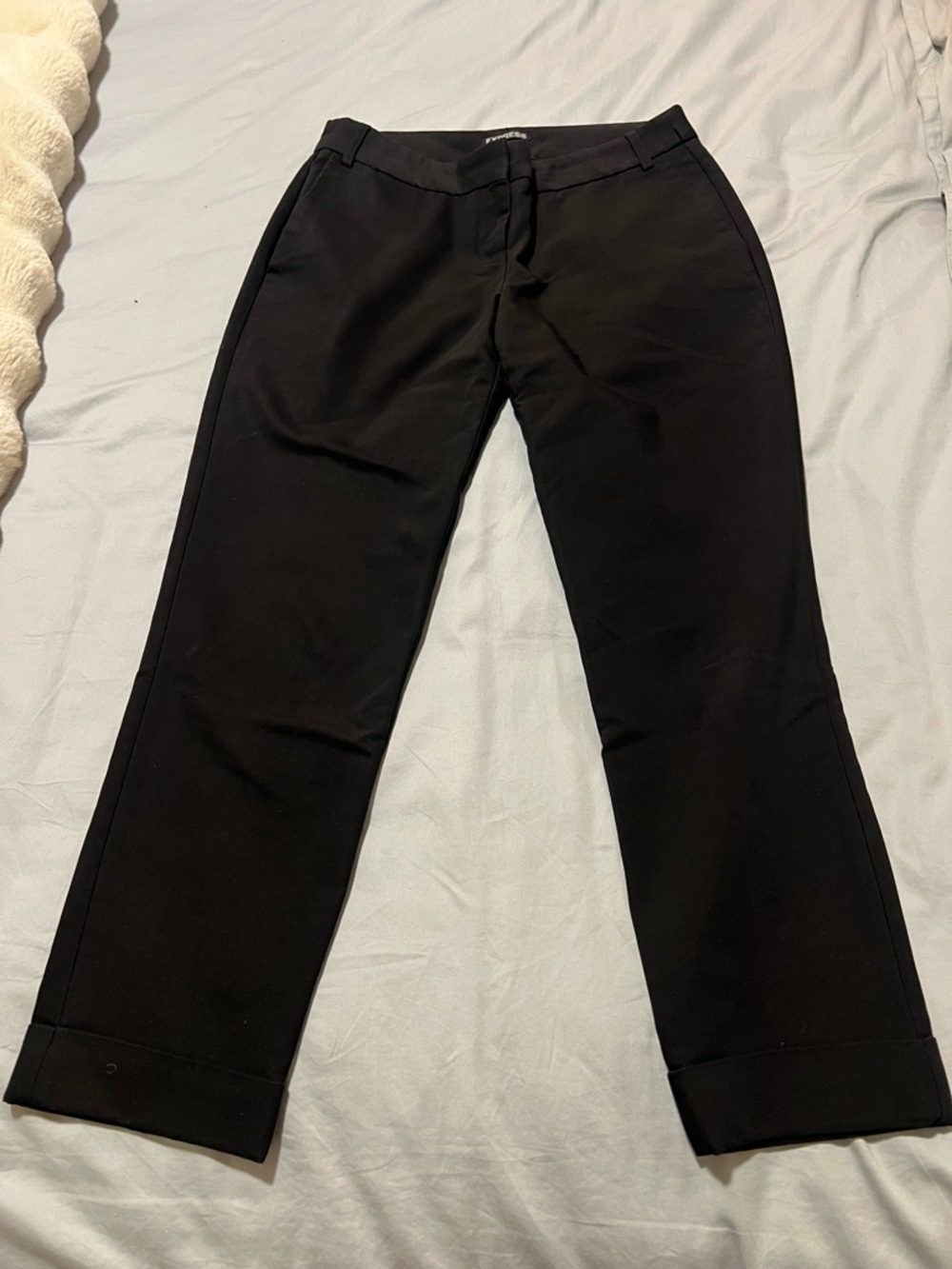 Express Womens's Black Dress Pants with Cuffed Hem